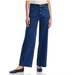 FRAME Le Slim Palazzo Modernist Pocket Jeans Loner Blue Wide Leg Size 33 NEW